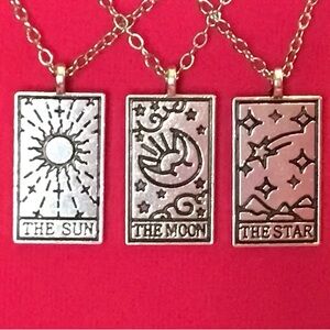 The Sun, The Moon, and The Star Necklace Set